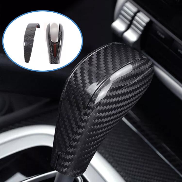 Real Carbon Fiber Center Console Gear Shift Knob Decor Cover for Porsche Cayenne 2004-2007 Interior Protective Trim