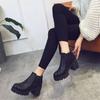 Fashionable Comfortable Round Toe High Heels Casual Thick Heel Short Solid Color  New Autumn Winter Women's Boots