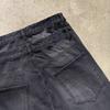 Spring Loose Retro Letter Embroidered Distressed Washed Denim Jeans for Men