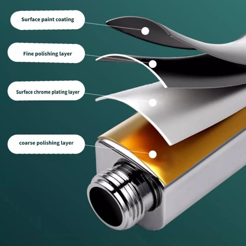 Universal 13cm Shower Head with Not Clogging Nozzles Universal Shower interfaces ABS for High Pressure Bathroom Use