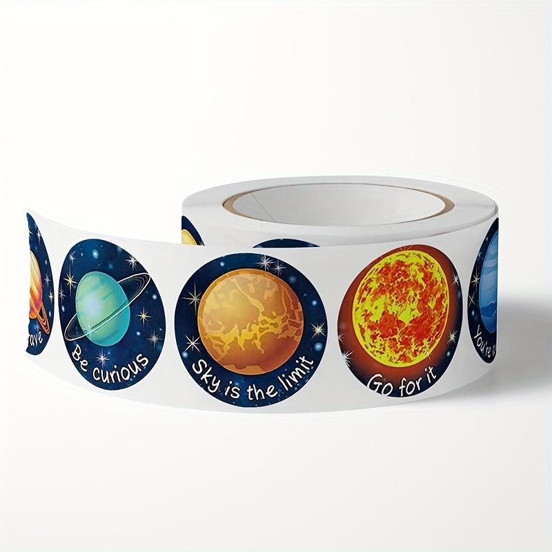 500pcs Solar System Reward Stickers Realistic Planet Outer Space with Astronauts, Comet, The Moon School