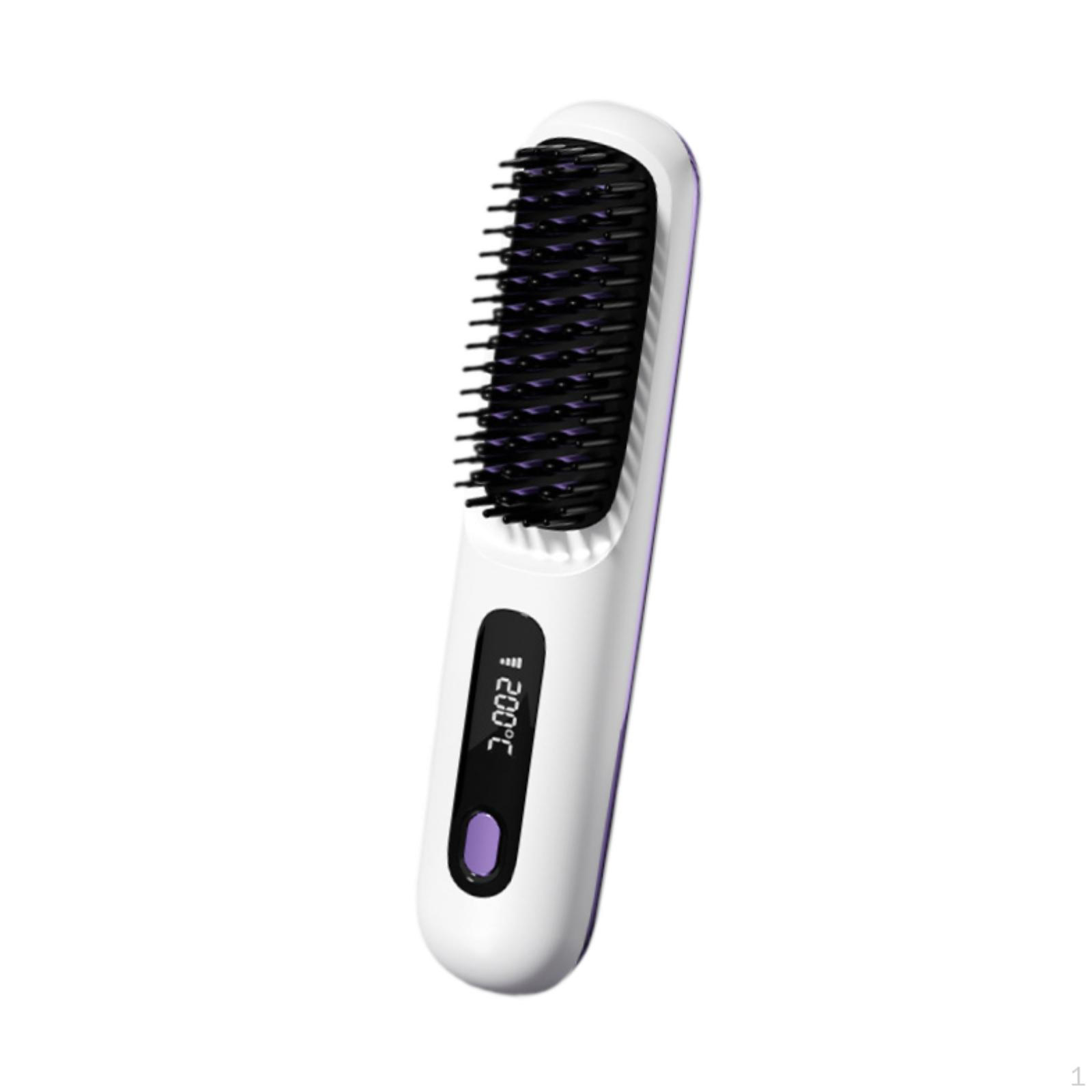 Hair Styling Brush for Smooth Straightening - Portable Beauty Tool белый
