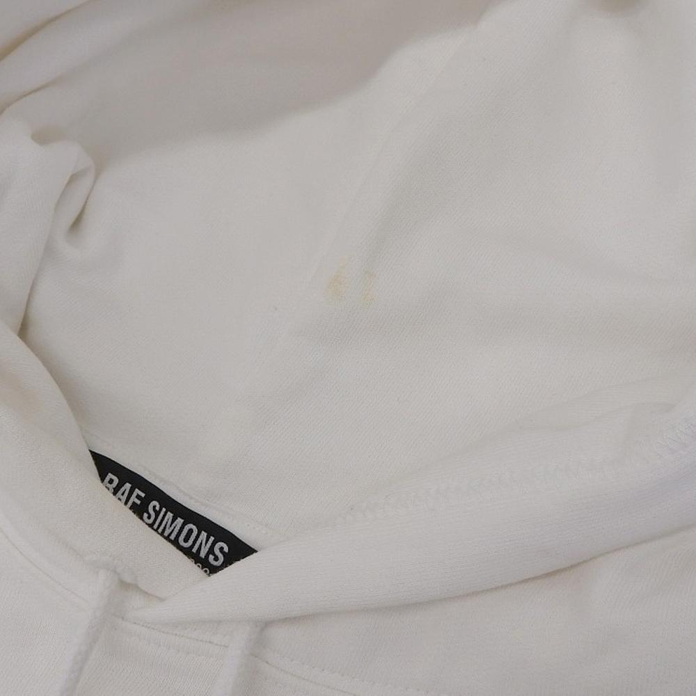 RAF SIMONS Slogan Standard Flint Hoodie, Men's, White, XS, 211-M163A tops XS whiteUsed