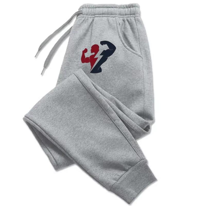 

Athletic Performance Men s 100% Cotton Gym Long Pants Elastic Waist Drawstring Sweat-Absorbing Comfortable Trousers XS