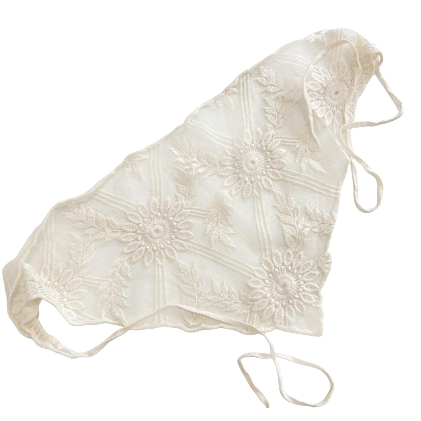 

Элегантный французский фермерский стиль кружевной треугольный платок Стильный шарф Повязка на голову Корейская мода Повязка для волос для женщин и девушек 1