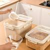 Insect Proof Moisture Proof Rice Box Transparent Storing Dry Grain Sealed Jar 5/10KG Storage Kitchen Container Food Storage Box