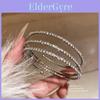 Pulsera Multicapa de Diamantes Ajustable de Moda Con Diseño Geométrico Para Mujer