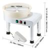 SucceBuy Pottery Wheel Ceramic Wheel Forming Machine Speed Adjustable Foot Pedal Adjustable Lift Leg Detachable Basin for Craft