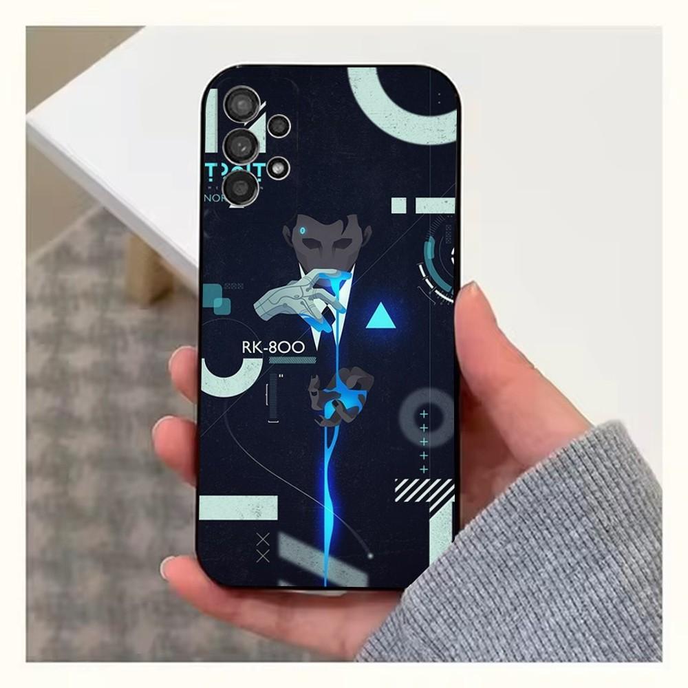 Detroit B-Become H-Human Phone Case For Samsung S25,S24,S23,S22,S20,S21,S10,Ultra,Plus,Lite,FE,Soft Silicone Black Cover