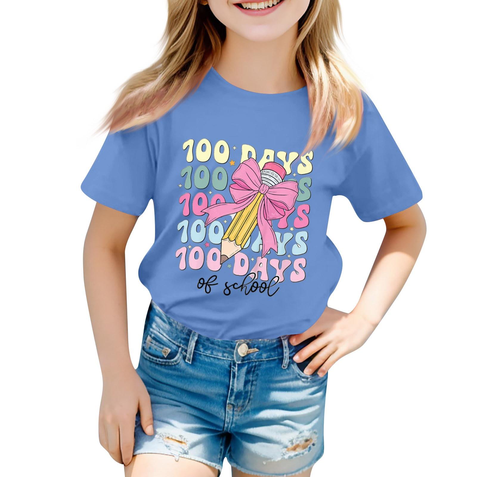 

Футболка 100 дней школы для детей, мальчиков и девочек, футболка 100-й день школы, детский сад, футболки, топы 120 синий