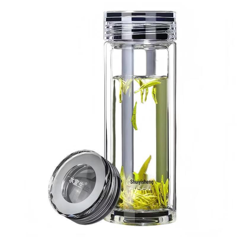 Shuiyisheng Double-Wall Glass Tea Infuser Mug