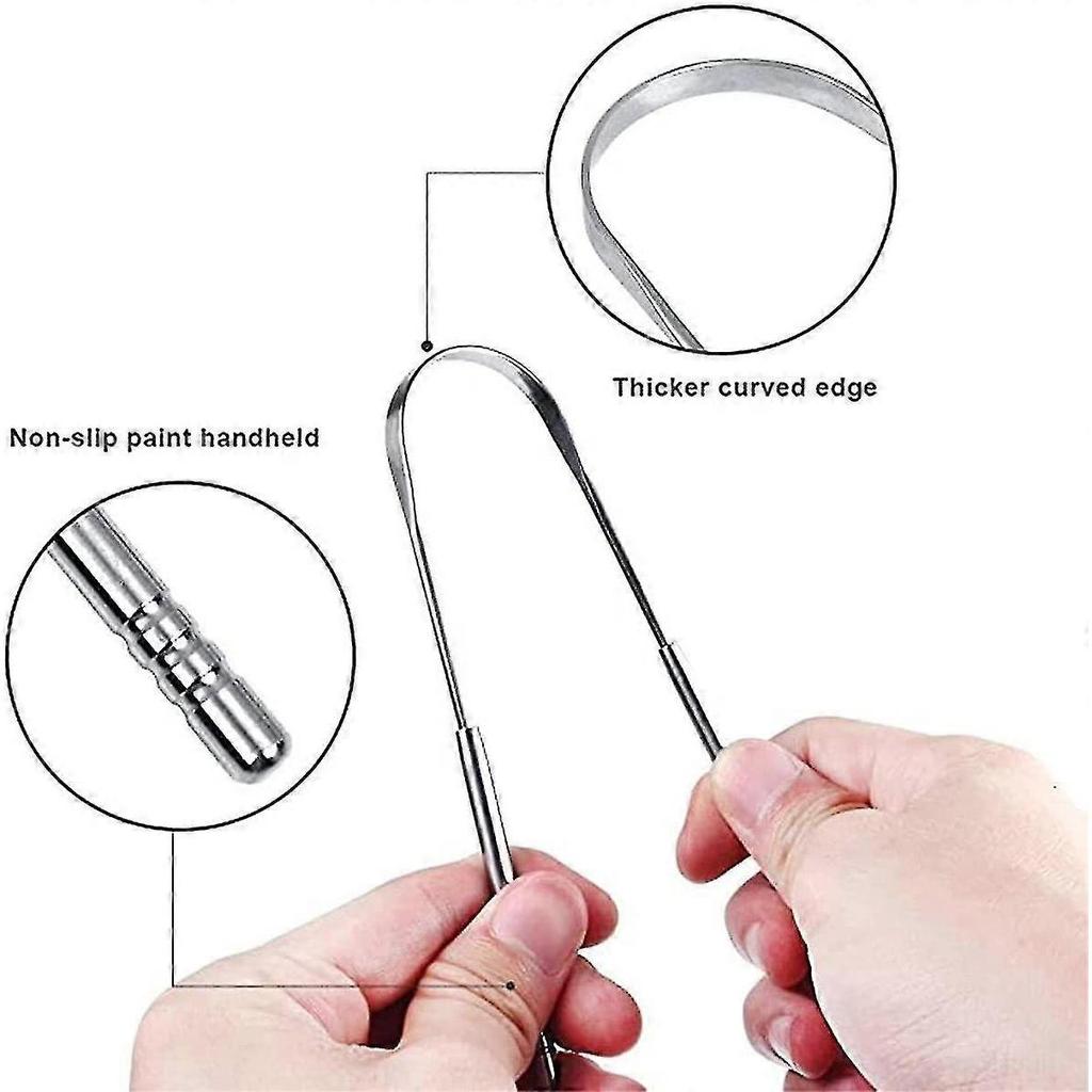 3 Pcs Tongue Scraper,stainless Steel Tongue Scraper Tongue Scraper Steel Tongue