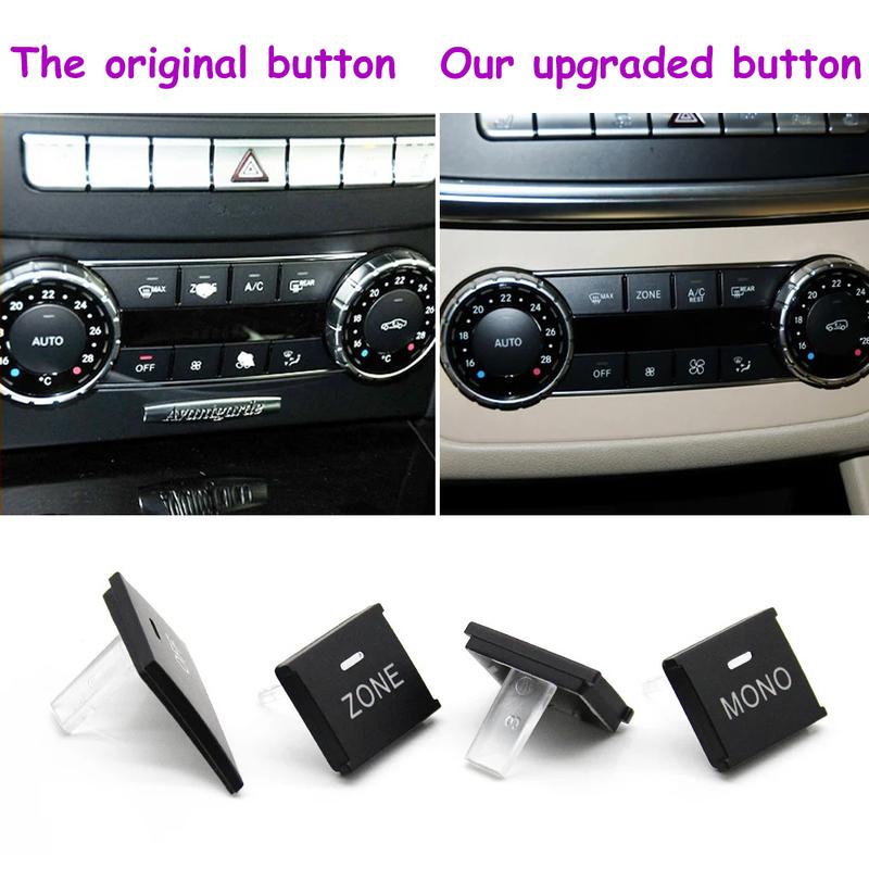 Bilinstrumentpanel Luftkonditionering AC Volym Värmare Temperatur Klimatkontroll Switch Knappar För Benz C GLK Klass C204 X204