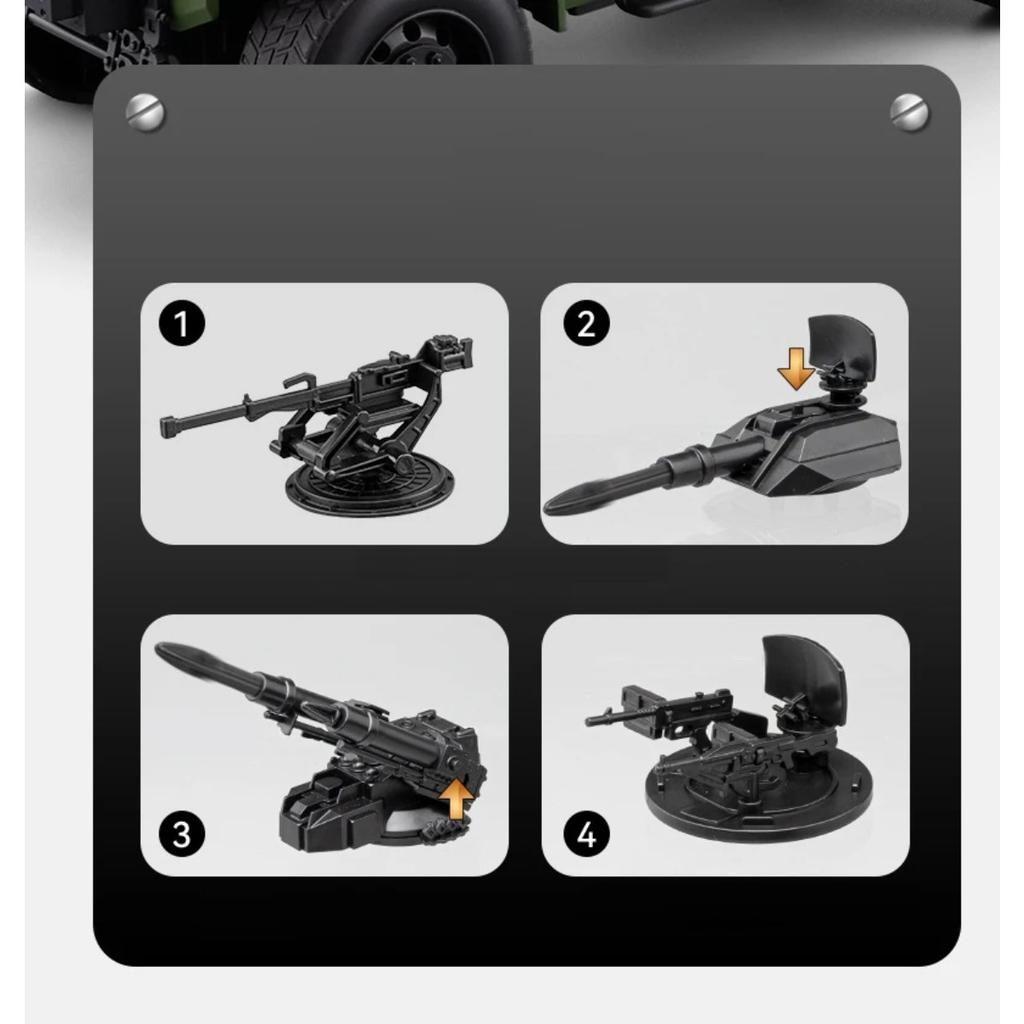1/20 Alloy Military Explosion Proof Car Model Diecasts Metal Off-road Vehicles Tank Armored Car Model Sound Light Kids Toys Gift