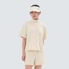 Silky Women's Half-zip Short-sleeve T-shirt Pastel Yellow (S25MWFZT05)