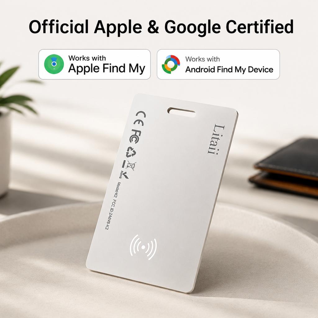 Official MFi Certified Smart Tag GPS Tracker for Apple & Google Find My Device Ultra-thin GPS Tracking Device Tracking Device