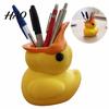 Desk Tidy Organizer Cute Yellow Duck Pencil Holder, Creative PLA Stationery Organizer, Stable Storage Container Desktop Pen Cup Holder for Home Office