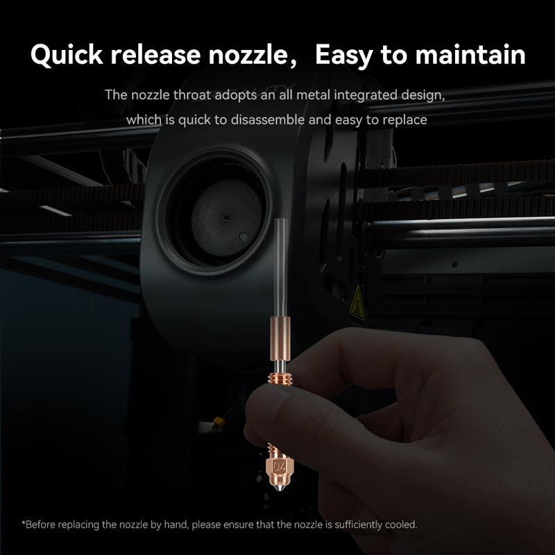 For Creality K1 K1C K1 Max Ender 3 V3 Plus Hardened Steel Nozzle 0.2-0.8mm Multi Options Printing Smooth and Fast For K1C