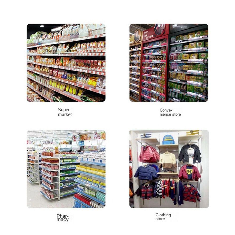 50PCS Double Line Hook Label Holder Transparent Price Tag Display Holders Supermarket