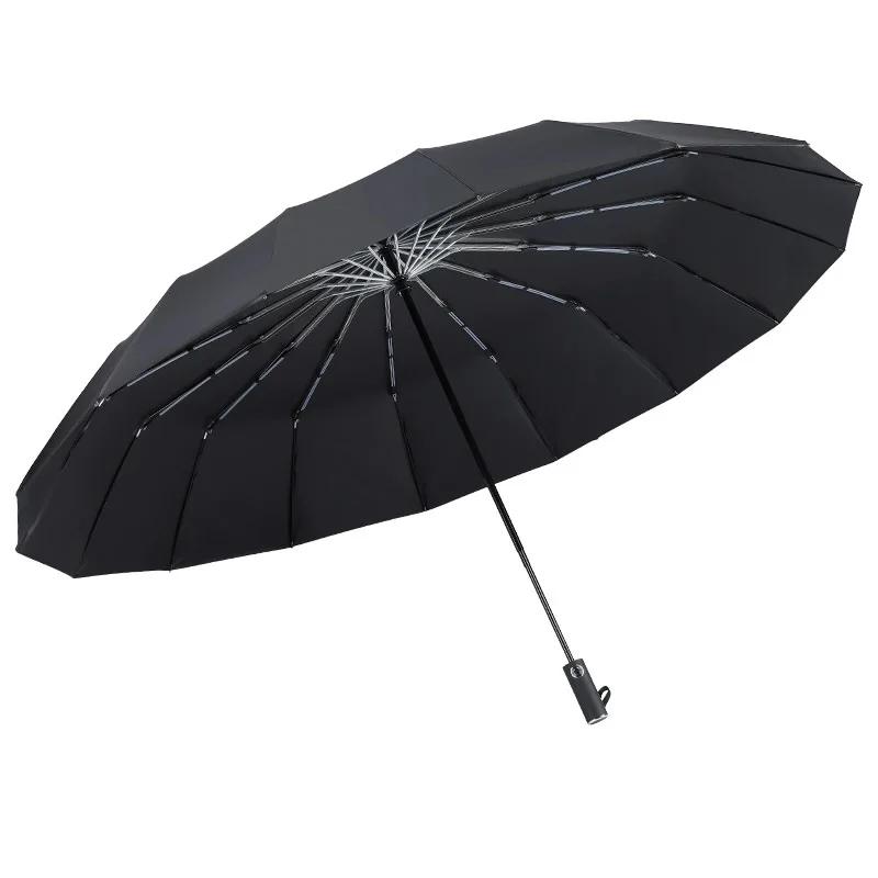 140CM Large Automatic Folding Umbrella for Men, UV UPF50+ Protection, Reinforce Windproof Strong, Sun and Rain Umbrellas Parasol
