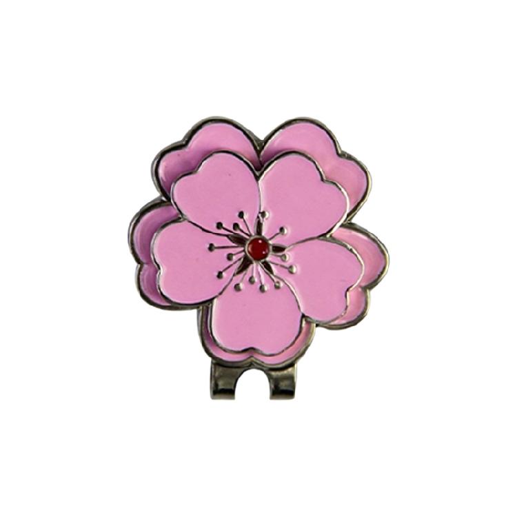 Modischer Blumiger Golfballmarker Magnetischer Hutclip Zinklegierung Zubehör für Golfer Einzigartige Ballmarkierungslösung