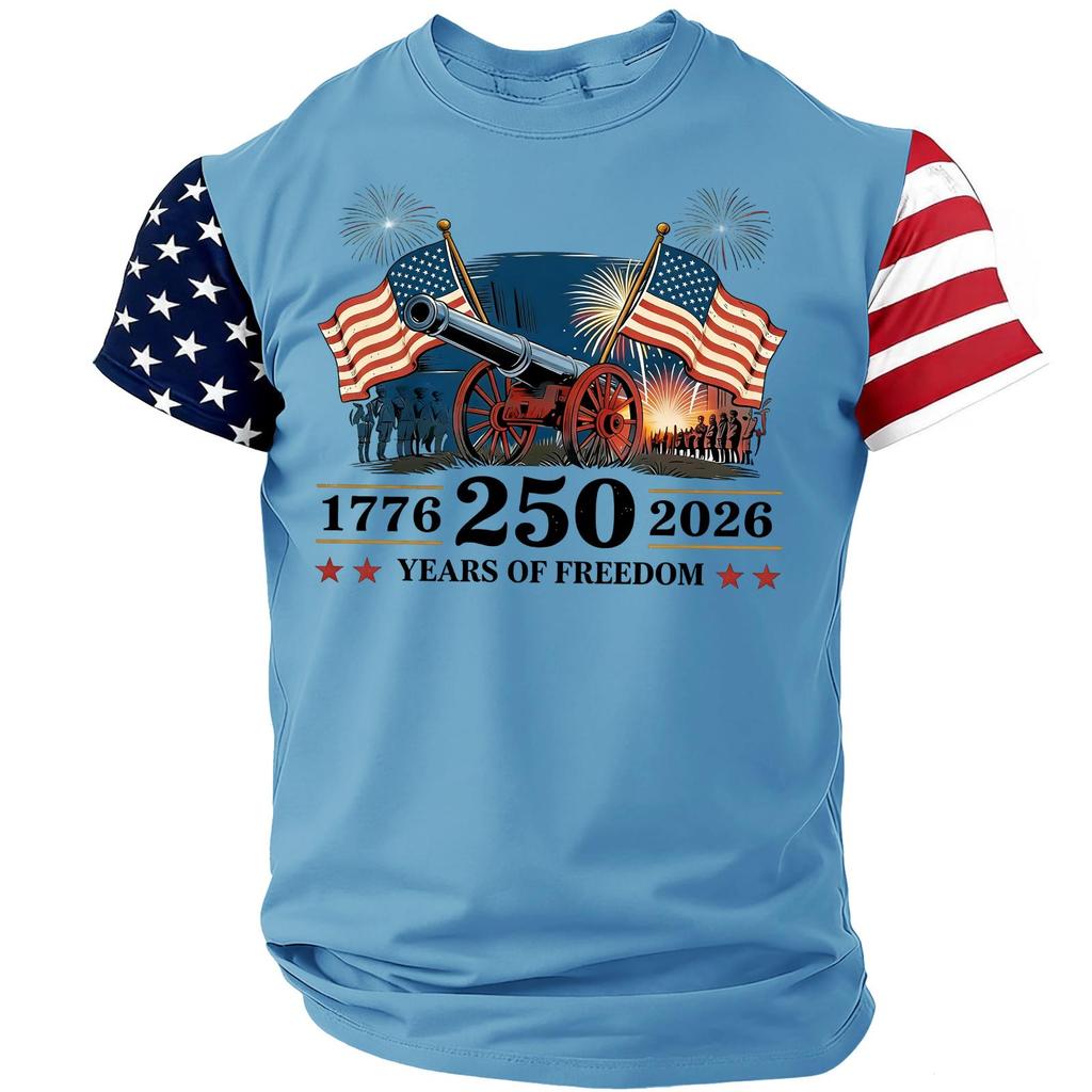 Men's Casual Round Neck Lightweight Breathable Short-Sleeve Top