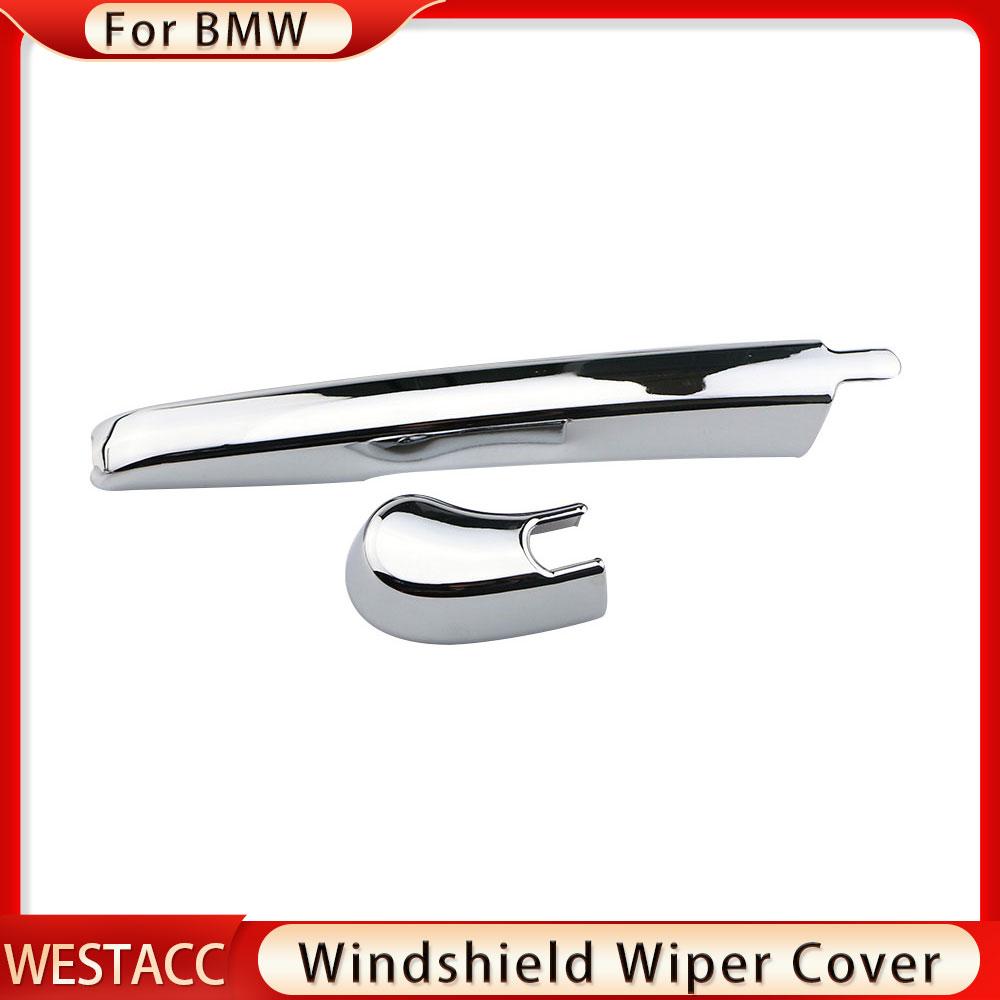 2Pcs ABS Chrome Car Rear Windshield Wiper Cover Trim Decoration Sticker for BMW X1 F48 2016 2017 2018