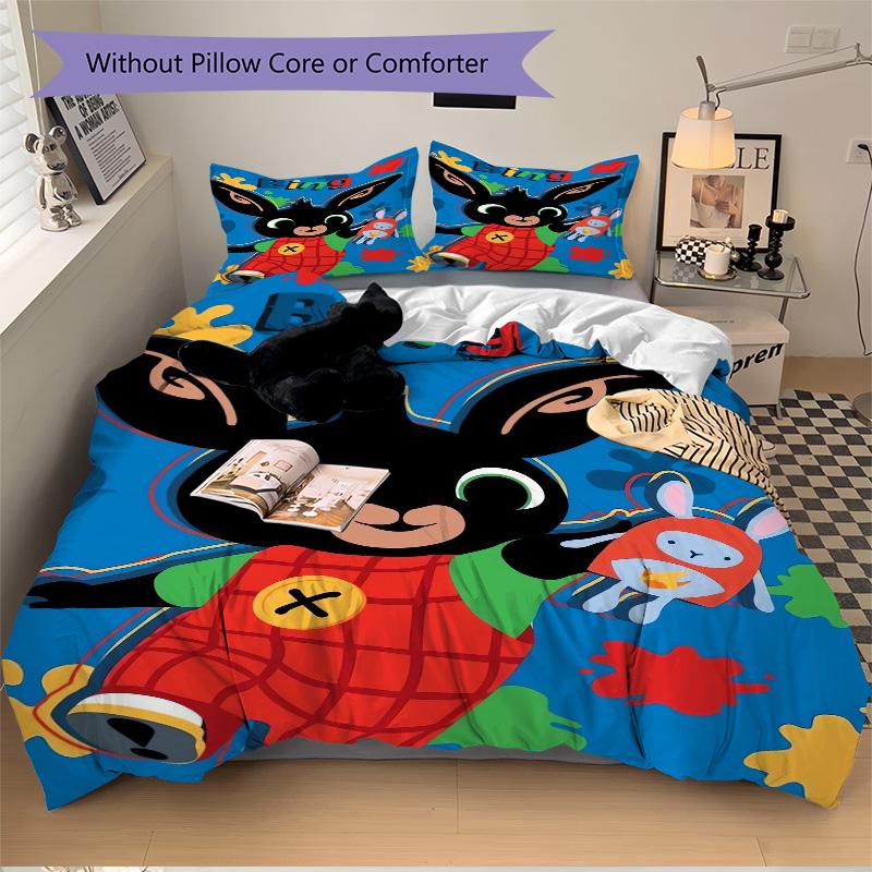 Bing'S Colorful Adventure Print 3Pcs Bedding Setduvet Cover With 2 Bedropillowcase Home Birthday Gift