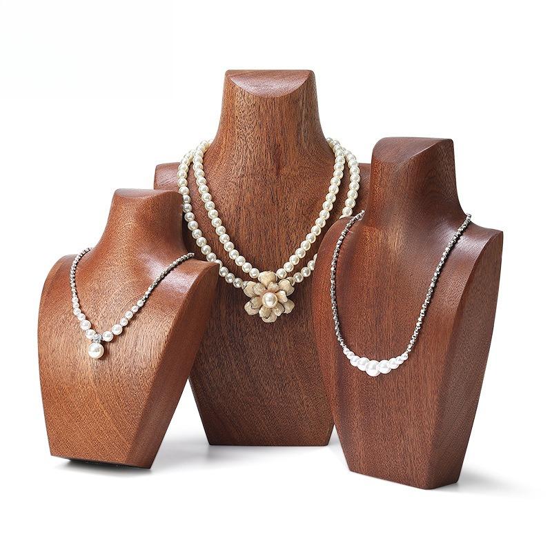Wooden Model Jewelry Rack Jeweler Necklaces Displays Dedicated Holder Necklace Counter Display Shelf Jewellery Storage Stand