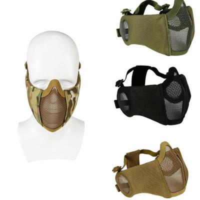 Tactical Steel Half Face Mask Mesh Military Style Face Mask for Airsoft Hunting Shooting