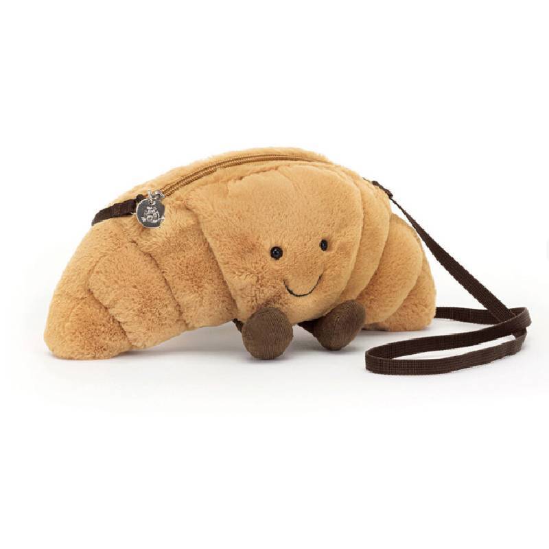Jelly Croissant Jc Shaped Plush Crossbody Bag Toys Gifts Pouch Casual Outings