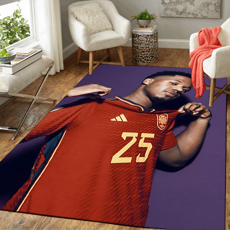 1pc Brazilian Footballer Victory Rug, Office Carpet Indoor Outdoor Entrance Doormat, Non-Slip Soft And Comfortable, Living Room. DT707029