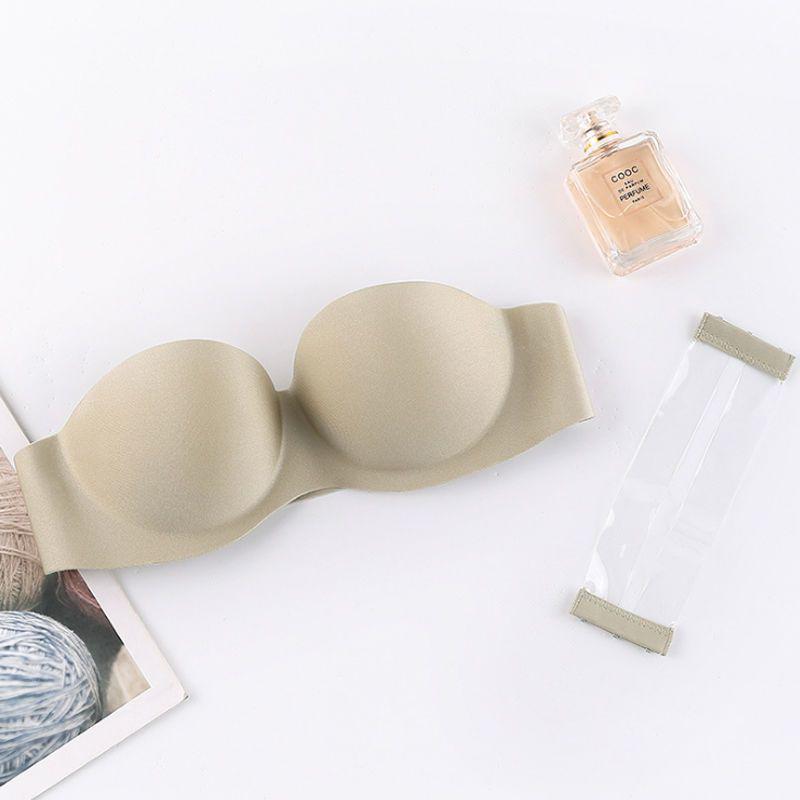 Reggiseno Push-Up Senza Spalline con Incrocio Senza Cuciture per Abiti da Sposa e da Sera