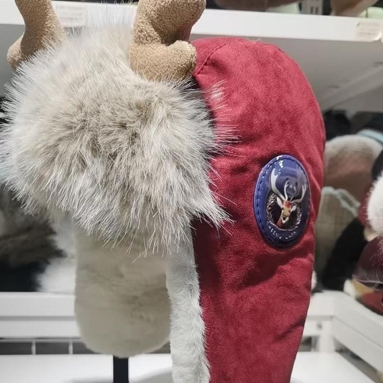 

Зимние плюшевые меховые шапки для женщин, рога, ветрозащитные, супер толстые плюшевые шапки-бомберы, мягкие замшевые велосипедные шапки One Size