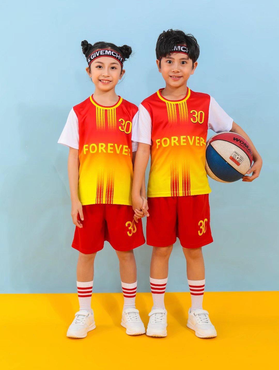 

Children s jersey 61 performance jersey Children s No. 30 jersey Short-sleeved shorts Sports suit Student basketball jersey training 3xs (height 80-95cm)