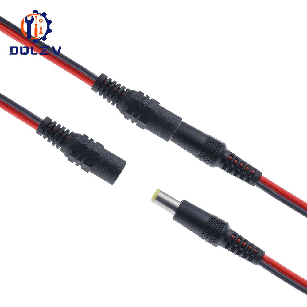 5.5X2.5MM Alligator Clip To DC Power Plug Connector Adapter Plug 25CM Test Leads Wire DC 5.5*2.1mm Crocodile Male Female Connect