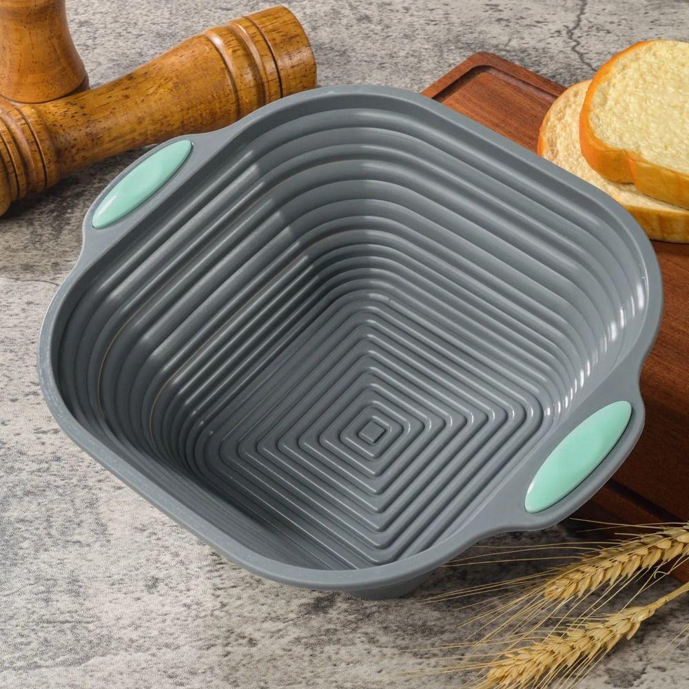 Food Grade Silicone Silicone Bread Basket Foldable Fermentation Container  Bread Making