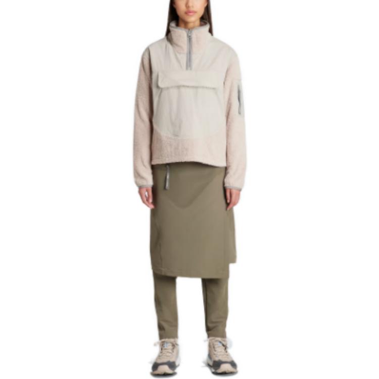 Adidas Terrex X And Wander Kolaborace FW23 Outdoorový Sportovní Svetr s Posádkou a Polovičním Zipem Dámské Topy Bílá IB4814