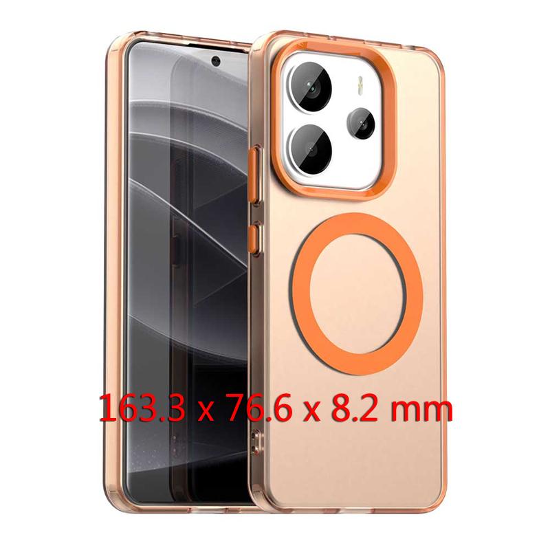 Magnetic Adsorption Wireless Charge Case For Redmi Note 14 4G Transparent Back Case Redmi Note 14 4G Case For Redmi Note 14 4G