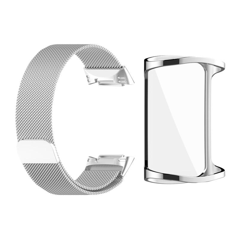 Replacement Stainless Steel Watchband and TPU Shell for Fitbit Charge 6 Wristband for Fitbit Charge5 Accessories