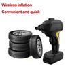 35L/min Tire Inflator Cordless Air Compressor 2000mAh 150PSI Hand Held Air Pump Rechargeable 120W Electric Power 12V