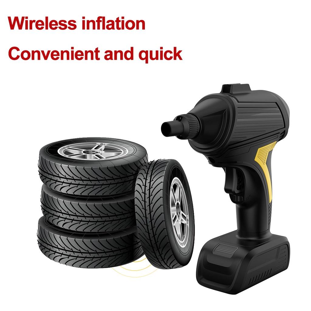 35L/min Tire Inflator Cordless Air Compressor 2000mAh 150PSI Hand Held Air Pump Rechargeable 120W Electric Power 12V