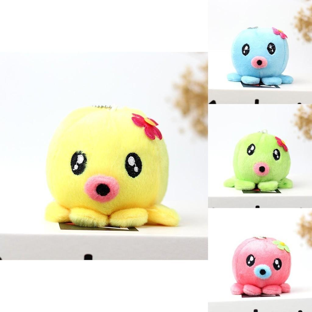 Adorable Octopus Plush Doll Keychain Cute Stuffed Animal Short Plush Toy For Bags