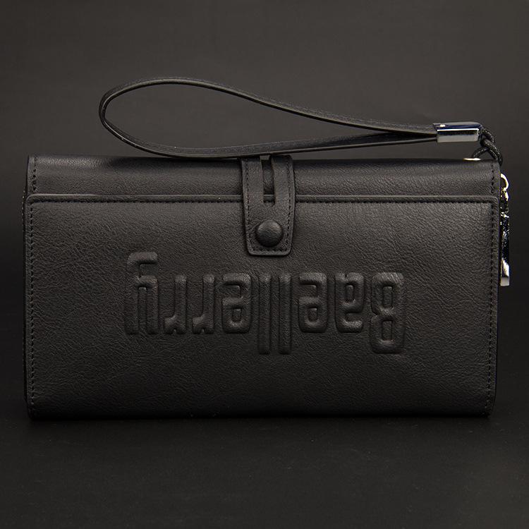 Men's Long Wallet - European & American Style, Multi-functional Card Holder, High-Capacity Clutch