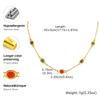 Boho Colorful Natural Stone Necklace for Women Exquisite Stainless Steel Thin Chain Collar Necklace Trendy Jewelry Summer Party