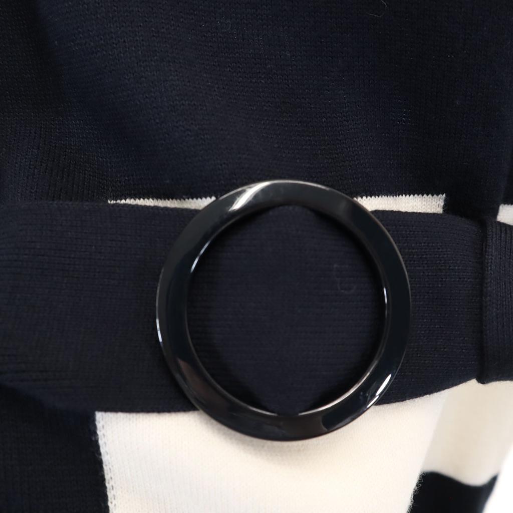 UNTITLED Check No Sleeve Knee-length Dress 2 White System Knit Women Used