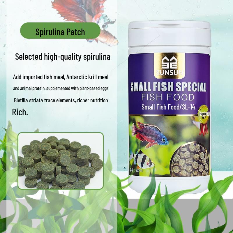 Color-Enhancing Tropical Fish Food Patch for Small Schooling Fish