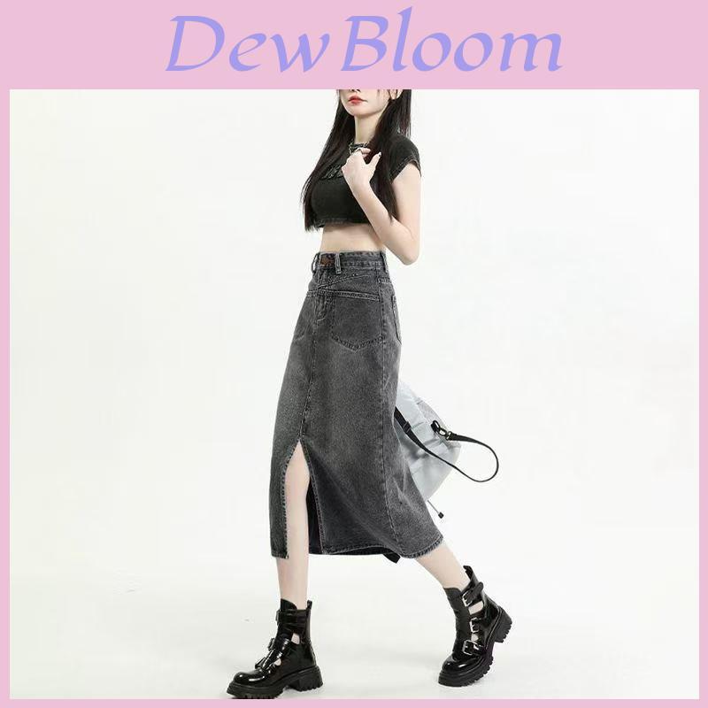 Cotton Blend Pink Midlength Skirt With Zipper And Button For Spring Summer Casual Wear