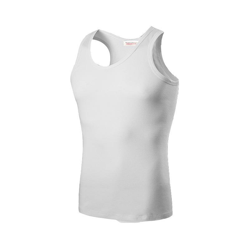 Cotton Vest Men's Fine Thread Elastic Vest Men's Large Size Work White Cotton Vest Men's Tops