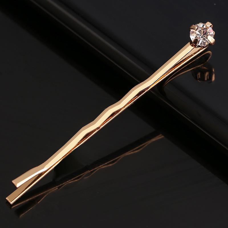 Nouveau Set d'Épingles à Cheveux Géométriques Dorées Coréennes - Accessoires pour Cheveux en Métal Faits Main DIY